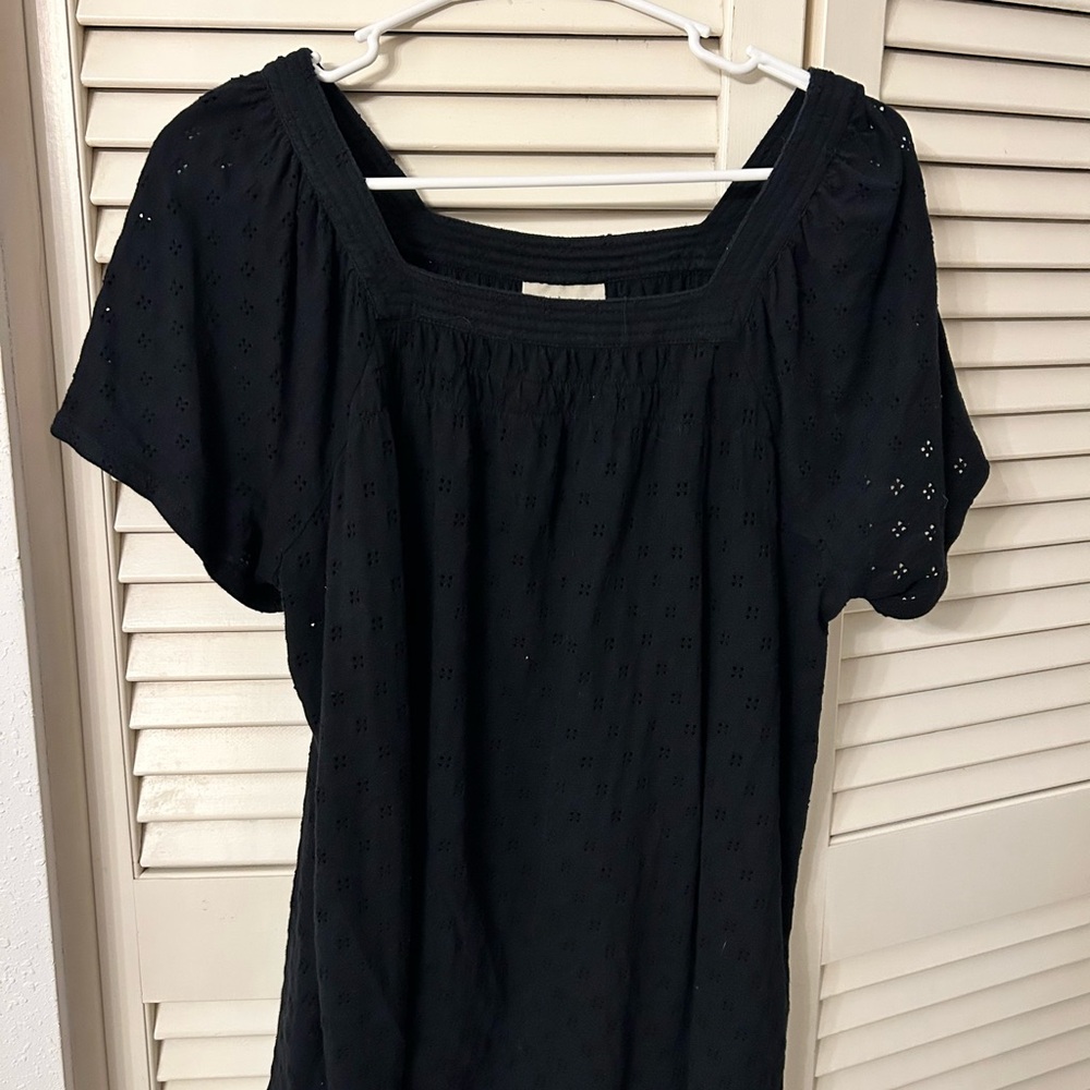 Style & Co. Black eyelet Blouse - Picture 4 of 6
